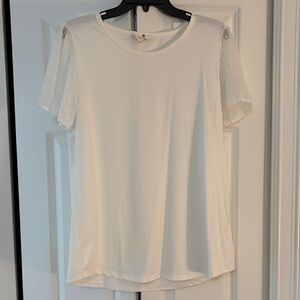 Chic White Short Sleeve Women's Top